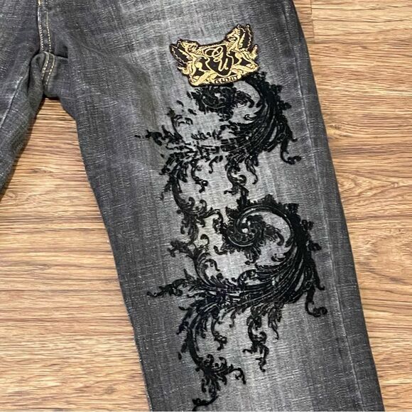 Vintage G-Unit Bootleg Jeans Faded Gray Wash Size 7 - Picture 3 of 13